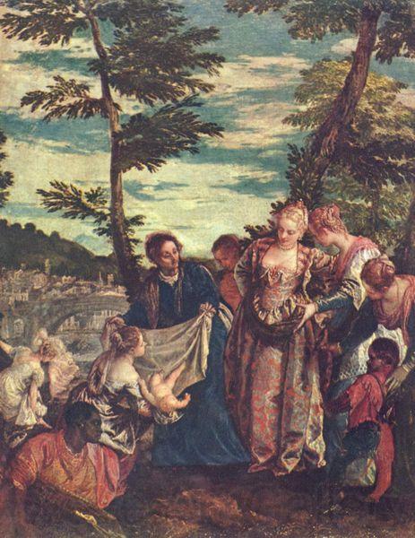 Paolo Veronese Rettung des Mosesknaben aus den Fluten des Nils Norge oil painting art